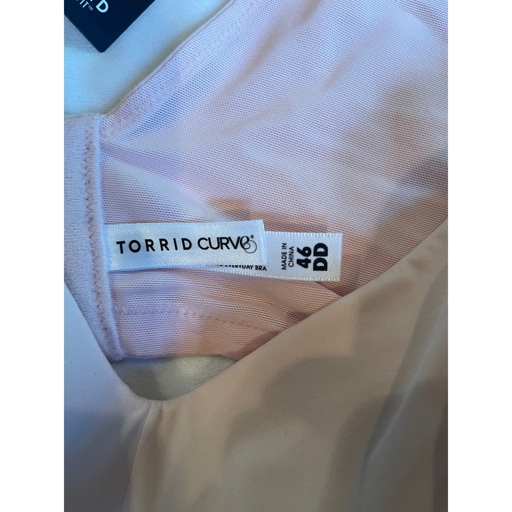 Torrid Curve 360 Back Smoothing Everyday Bra Wire Free Pink 46DD New - Picture 5 of 6